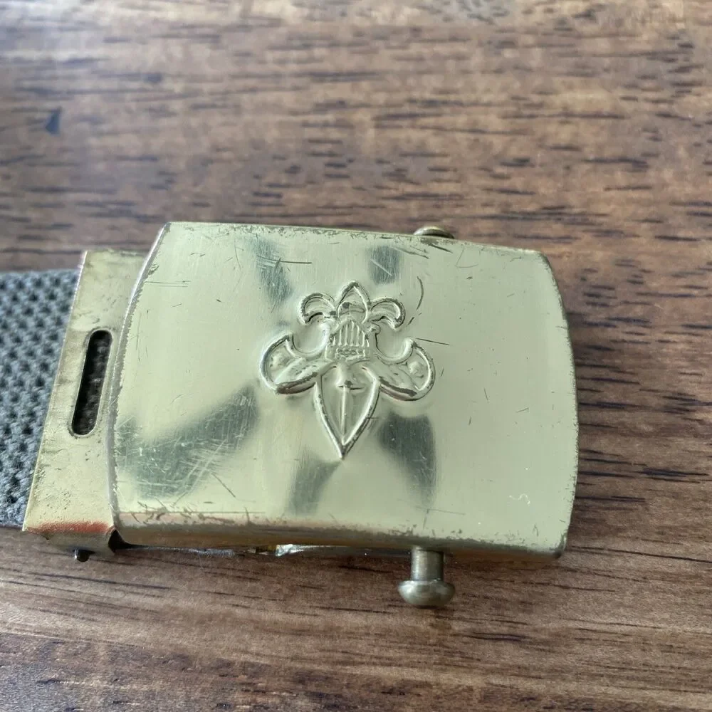 BSA Boy Scouts of America 40” Uniform Adjustable Belt Eagle Olive Green USA